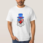 4 juli Amerikaanse adelaarsvlag - Onafhankelijkhei T-shirt (Voorkant)