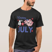 4 juli amerikaanse Axolotl voor kinderen die de am T-shirt (Voorkant)