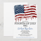 4 juli Amerikaanse BBQ Party Kaart (Voorkant / Achterkant)