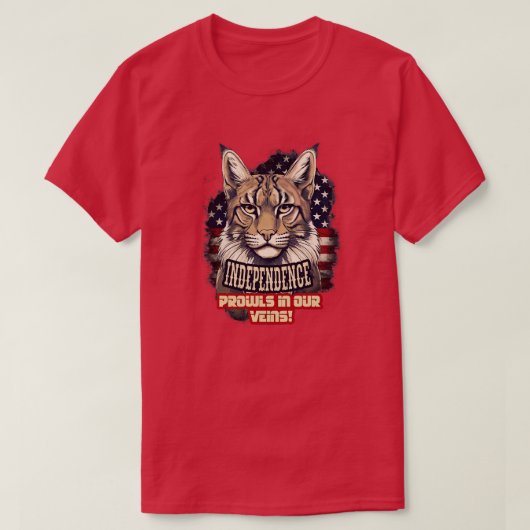 4 juli Amerikaanse Bobcat Independence sluipt in T-shirt (Design voorkant)