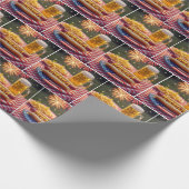 4 juli Amerikaanse hotdog Cadeaupapier (Hoek)