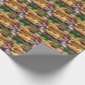 4 juli Amerikaanse hotdog Cadeaupapier (Hoek)