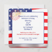 4 juli Amerikaanse hotdog Kaart (Achterkant)