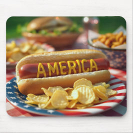 4 juli Amerikaanse hotdog Muismat