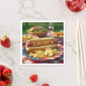 4 juli Amerikaanse hotdog Servet (Insitu)
