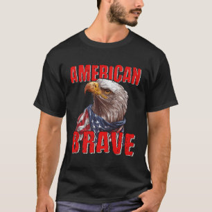 4 juli Amerikaanse Kale Adelaar VS Vlag Land V T-shirt