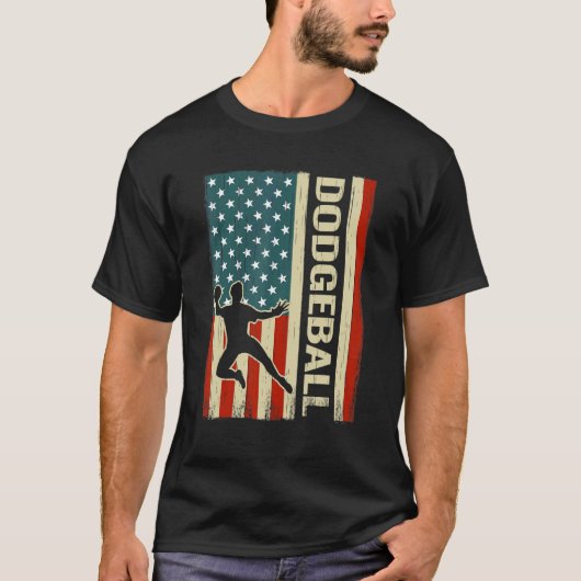 4 juli Amerikaanse mannen van de Vlagbalsport Gaga T-shirt (Voorkant)