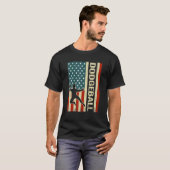 4 juli Amerikaanse mannen van de Vlagbalsport Gaga T-shirt (Voorkant volledig)