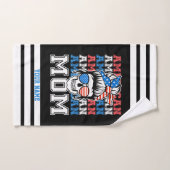 4 juli Amerikaanse Moeder Patriottisch Gepersonali Bad Handdoek (Handdoek)
