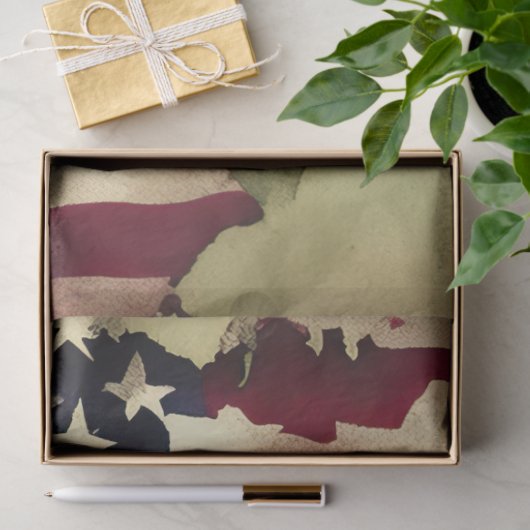 4 juli Amerikaanse Onafhankelijkheid Grunge Vlag Tissuepapier (Geschenk)