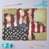 4 juli Amerikaanse Onafhankelijkheid Grunge Vlag Tissuepapier (Craft)