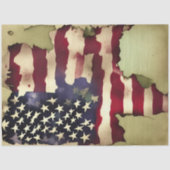 4 juli Amerikaanse Onafhankelijkheid Grunge Vlag Tissuepapier (Voorkant)