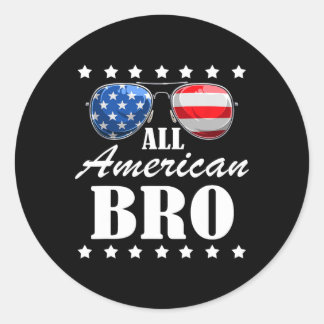 4 juli Amerikaanse Onafhankelijkheidsdag Patriot V Ronde Sticker