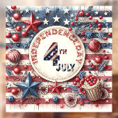 4 juli Amerikaanse Onafhankelijkheidsdag Stars & S Raamsticker (Vel 2)