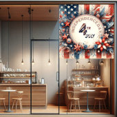 4 juli Amerikaanse Onafhankelijkheidsdag Sterren R Raamsticker