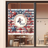4 juli Amerikaanse Onafhankelijkheidsdag Sterren & Raamsticker