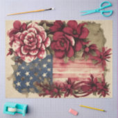 4 juli Amerikaanse Onafhankelijkheidsvlag Camellia Tissuepapier (Craft)