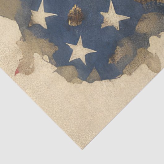 4 juli Amerikaanse Onafhankelijkheidsvlag Camellia Tissuepapier (Detail)