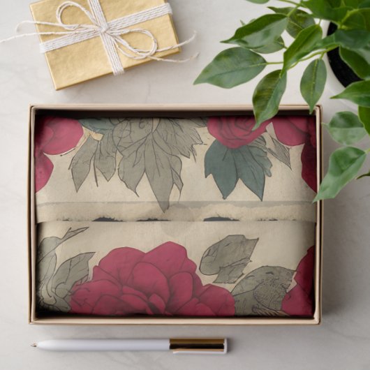 4 juli Amerikaanse Onafhankelijkheidsvlag Red Rose Tissuepapier (Geschenk)