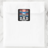 4 juli Amerikaanse papa Patriottisch gepersonalise Vierkante Sticker (Tas)