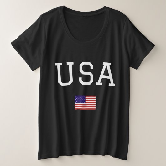 4 juli Amerikaanse Partij Amerikaanse Vlag Grote Maat T-shirt (Design voorkant)