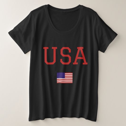 4 juli Amerikaanse Partij Amerikaanse Vlag Grote Maat T-shirt (Design voorkant)
