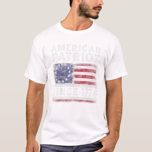 4 juli Amerikaanse patriot T-shirt (Voorkant)