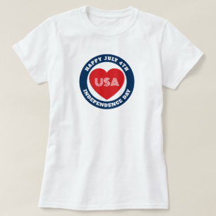 4 juli Amerikaanse Patriottische Rode Witte Blauwe T-shirt
