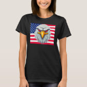 4 juli Amerikaanse Pride Amerikaanse adelaar symbo T-shirt (Voorkant)