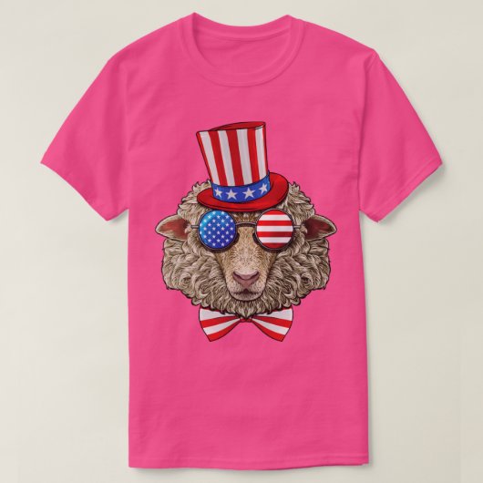 4 juli Amerikaanse schaap VS oom Sam Pet T-shirt (Design voorkant)