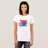 4 juli Amerikaanse Spirit Freedom Eagle T-shirt (Voorkant volledig)