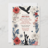 4 juli Amerikaanse symbool Onafhankelijkheidsdag F Kaart (Voorkant)