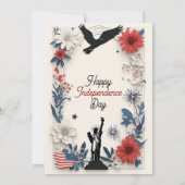 4 juli Amerikaanse symbool Onafhankelijkheidsdag F Kaart (Achterkant)