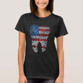 4 juli Amerikaanse tandheelkundige tanden Amerikaa T-shirt (Voorkant)