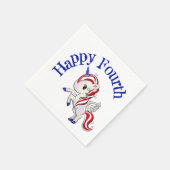 4 juli Amerikaanse Unicorn Pegasus-regenboog Servet (Hoek)