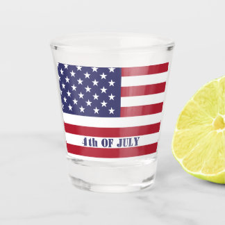 4 juli Amerikaanse USA-vlag patriottisch Shot Glas