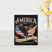 4 juli Amerikaanse vlag 1776 Kaart (Gele Bloem)
