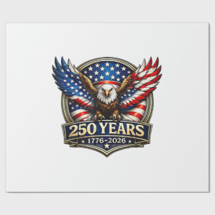 4 juli Amerikaanse vlag adelaar vintage 250 jaar 1 Cadeaupapier