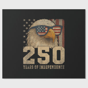 4 juli Amerikaanse vlag adelaar vintage 250 jaar 1 Cadeaupapier