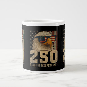 4 juli Amerikaanse vlag adelaar vintage 250 jaar 1 Grote Koffiekop