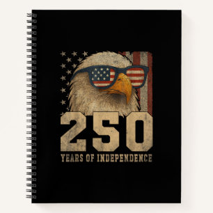 4 juli Amerikaanse vlag adelaar vintage 250 jaar 1 Notitieboek