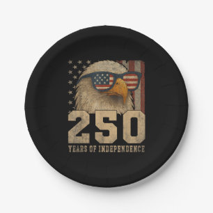 4 juli Amerikaanse vlag adelaar vintage 250 jaar 1 Papieren Bordje