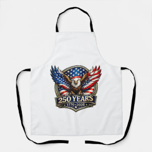 4 juli Amerikaanse vlag adelaar vintage 250 jaar 1 Schort