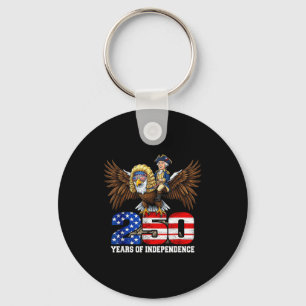 4 juli Amerikaanse vlag adelaar vintage 250 jaar 1 Sleutelhanger