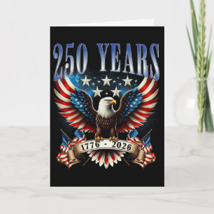 4 juli Amerikaanse vlag Adelaar Vintage 250 jaar Kaart