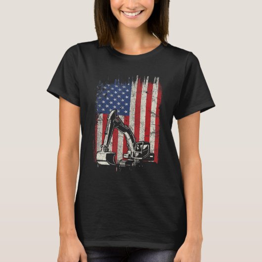 4 juli Amerikaanse vlag Bandbouwschoen Exc. T-shirt (Voorkant)