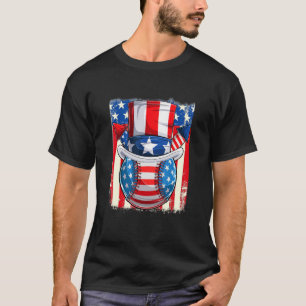 4 juli Amerikaanse vlag Baseball Basebal T-shirt