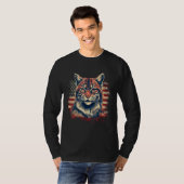 4 juli Amerikaanse vlag Bobcat 1 T-shirt (Voorkant volledig)