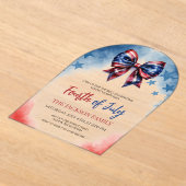 4 juli Amerikaanse vlag boog boog boog Acryl Uitnodigingen (Laagn)