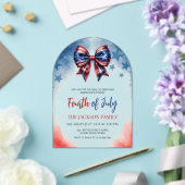 4 juli Amerikaanse vlag boog boog boog Acryl Uitnodigingen (Insitu (Huwelijk))